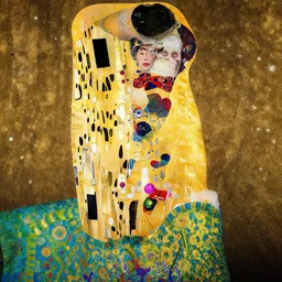 Ru Paul in the style of Klimt