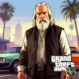 Carl Linnaeus in Grand Theft Auto 5 cover art, epic, 4k resolution, extremely detailed, very sharp, artstation, digital art, vibrant,