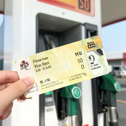 ticket from a fuel station