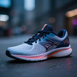 high quality photo of running shoes cyberpunk , photography 4k, f1.8 anamorphic, bokeh, 4k, Canon, Nikon