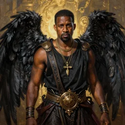 majestic gracious archangel kanye west portrait, atmospheric lighting, painted, menacing, intricate, volumetric lighting, beautiful, rich deep colours masterpiece, golden hour, sharp focus, ultra detailed, by leesha hannigan, ross tran, thierry doizon, kai carpenter, ignacio fernandez rios
