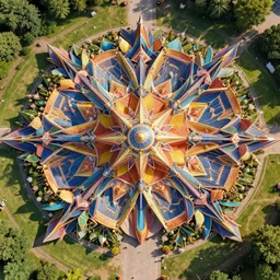 symmetry festival set disign, high detailed