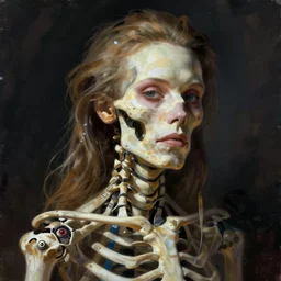 Portrait of a cyberpunk skeleton by Mandy Jurgens