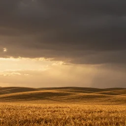 sunset over the golden plains, by tim doyle
