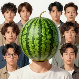 a man with a watermelon head by bana, benedick, denning, guy, eng, kilian, fujita, goro, jones, peter andrew