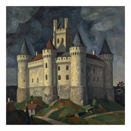 medieval castle, by Amedeo Modigliani