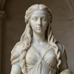 daenarys targaryen as a marble statue, female beauty