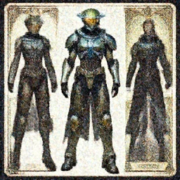 a mass effect halo costume design concept art cyperpunk video game tarot card design with intricate details :: blizzard concept artist, Sandra Chevrier and bastien lecouffe deharme