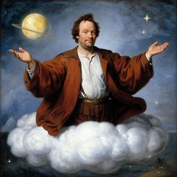 philip j fry in heaven, renaissance painting