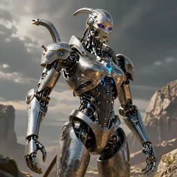 a futuristic robotic gorgon, artstation