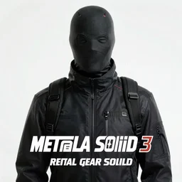 a person in the style of the metal gear solid 3 : snake eater theme cover art