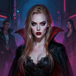a portrait of cara delevingne as vampire ( bloodbourne ), cyberpunk, fantasy, neon lights, sharp focus, intricate, elegant, digital painting, artstation, matte, highly detailed, concept art, illustration, ambient lighting, art by ruan jia and artgerm and range murata and wlop and ross tran and william, adolphe bouguereau and beeple