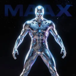 silver surfer by bill sienkiewicz, stellar, hiperrealistic neon glow darkness dramatic neon, sharp focus, octane render, imax