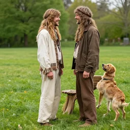 hippie on lawn masterpiece happiness by jim burns doyle, tim detailed ultrarealistic side view 1 9 6 0 s expressive dynamic cinematic dramatic