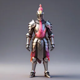 a knight wearing a flamingo armor very coherent symmetrical cinematic hyper realism high detail octane render unreal engine 8 k vibrant color