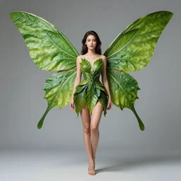 full body pose, beautiful adult pot leaf fairy, pot leaf wings, symmetrical wings, highly detailed, 4 k, hdr, smooth, sharp focus, high resolution, award - winning photo, artgerm, photorealistic