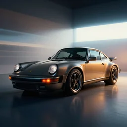 photo of a porsche 9 1 1, abstract lighting