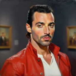 museum painting, freddie mercury, sharp focus, highly detailed, digital art, matte painting, masterpiece, by artgerm, by greg rutkowski