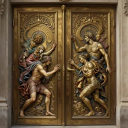 at the door of hell, art by agostino arrivabene and darren aronofsky and abbas kiarostami, tumblr, viennese actionism, fantasy, intricate and very very beautiful and elegant, highly detailed, digital painting, artstation, concept art, smooth and sharp focus, illustration