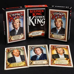 stephen king trading cards set, 1 9 6 6 official product photography, highly detailed