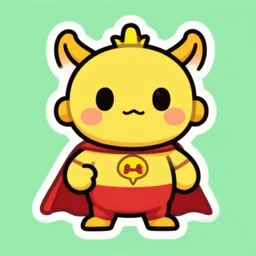 cute miss mascot kranidos kranidos cranidos super hero sticker art, cronobreaker, beeple game icon