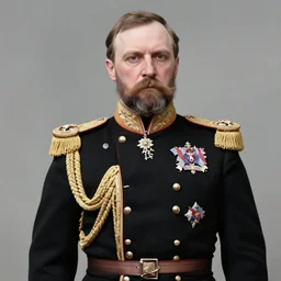 a photograph of tsar nicholas ii as iron man