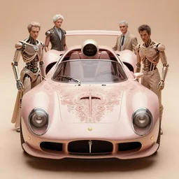 cyborg vintage supercar slick warm tones pastel : by michal karcz, daniel merriam, victo ngai and guillermo del toro : ornate, dynamic, particulate, intricate, elegant, highly detailed, centered, artstation, smooth, sharp focus, octane render