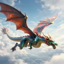 dragons flying in heaven