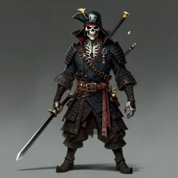 undead samurai pirate, concept art, digital art, trending on artstation