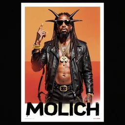 shepard fairey poster of modern moloch