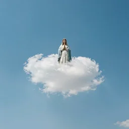 wide angle sky with 3 0 0 0 8 0 8 0 8 0 0 0 0 0 0 virgin mary cloud in center