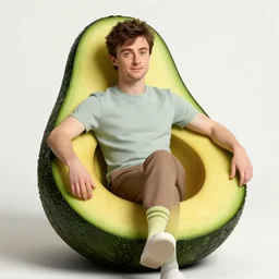daniel radcliffe as an avocado chair