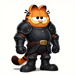 garfield as a black knight