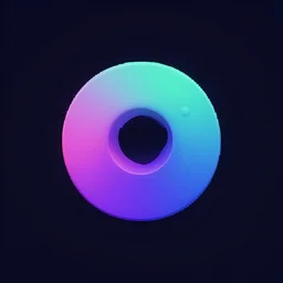 3D minimalist modern logo Normal with gradients and vibrant colors, rendered in blender, high resolution