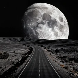 highway on the moon, by moebius