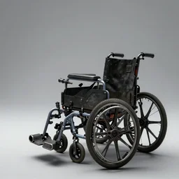 apocalypse survival wheelchair with guns and extra wheels, art station concept art, 4 k