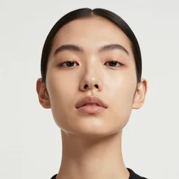 close up from below of head of a fashion model, standing n mirror cube, editorial of dior magazine, highly detailed