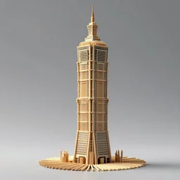 taipei 1 0 1 made out of tootpicks