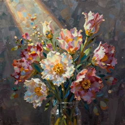 vr oil painting of flowers