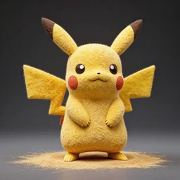 Pikachu Sculpture made out of sawdust