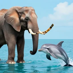 combination of elephant and dolphin