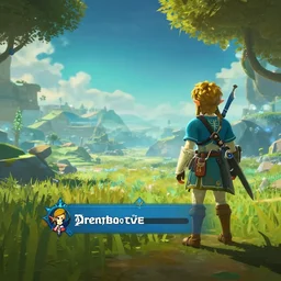 an in game game over screen from the legend of zelda breath of the wild, breath of the wild art style.