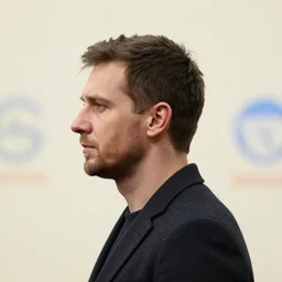 profile picture of an oppositional political activist in russia in style of stalenhag