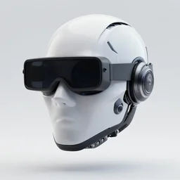 cyber robotic nano night vision headgear helmet mask concept art unreal engine trending on artstation high detail