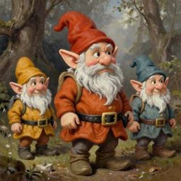 der Zwerge, a very detailed highres oil painting by Meno Mühlig