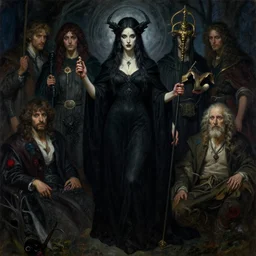 mystic priestess, dark magic corruption, attractive female, character design, painting by steve ellis, alex grey, greg rutkowski, carl larsson, tom of finland
