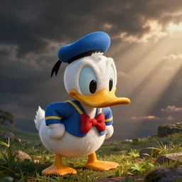 donald trump with donald duck beak