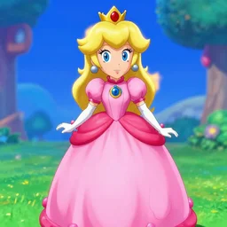 princess peach from super mario in the style of patrick nagel