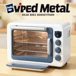 a commercial for hasbro easy - bake oven in the style of the cover to twisted metal : black ( 2 0 0 1 ) and the cover of manhunt ( 2 0 0 3 )