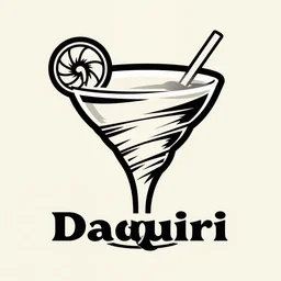 daiquiri shaped like a spiral tornado! logo for daiquiri, superflat, anime, 8 0 s aesthetic, style of patrick nagel, art deco, sharp, detailed, clean lines, 8 k